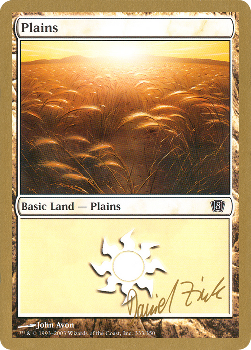 Plains (333) - 2003 Daniel Zink (8ED) (WCD-DZ333) - World Championship Decks 2003
