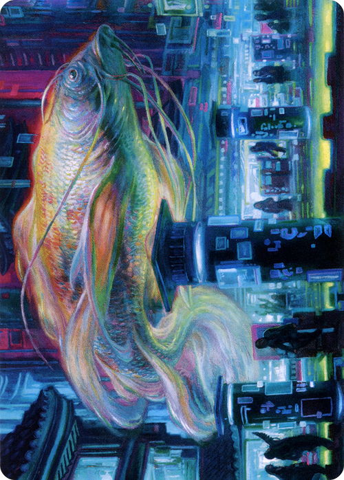 Skyswimmer Koi // Skyswimmer Koi (ANEO-003) - Neon Dynasty Art Series (Borderless) Foil