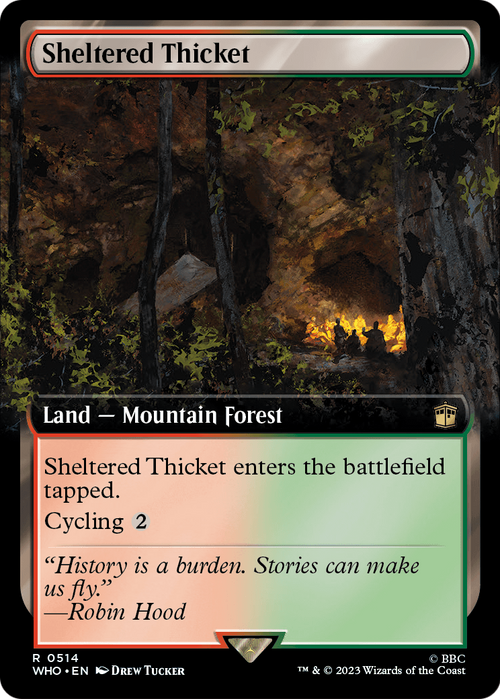 Sheltered Thicket (Extended Art) (WHO-514) - Doctor Who: (Extended Art) Foil