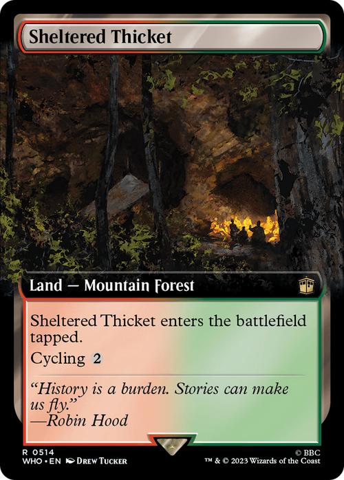 Sheltered Thicket (Extended Art) (WHO-514) - Doctor Who: (Extended Art) Foil