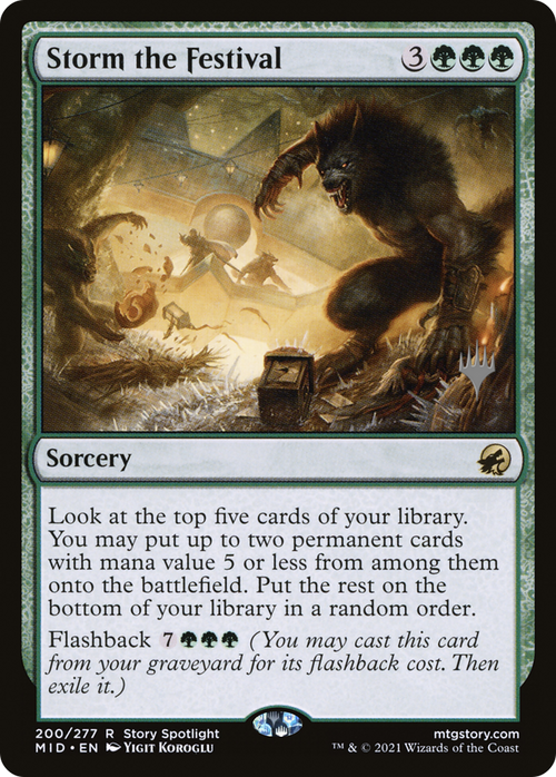 Storm the Festival (PPMID-200P) - Innistrad: Midnight Hunt Promos Foil