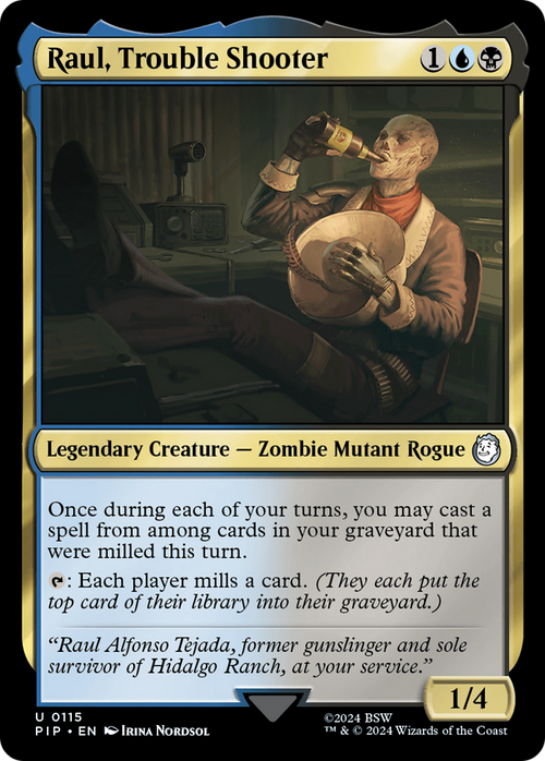 Raul, Trouble Shooter (PIP-115) - Fallout Foil
