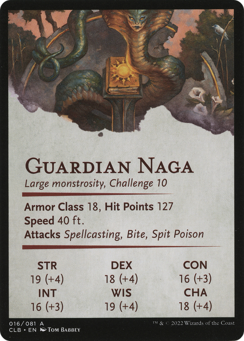 Guardian Naga // Guardian Naga (ACLB-016) - Battle for Baldur's Gate Art Series (Borderless)