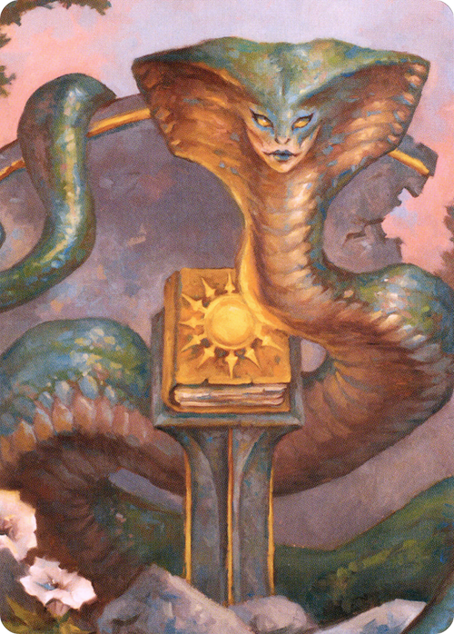 Guardian Naga // Guardian Naga (ACLB-016) - Battle for Baldur's Gate Art Series (Borderless) Foil
