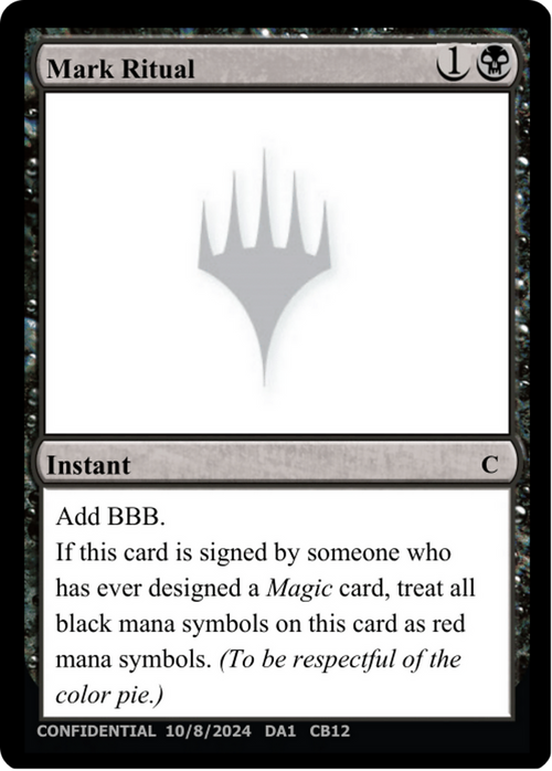 Mark Ritual (UNK-CB12) - Unknown Event