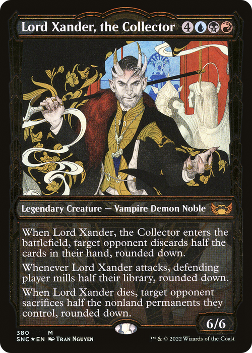 Lord Xander, the Collector (Gilded Foil) (SNC-380) - Streets of New Capenna: (Showcase) Foil