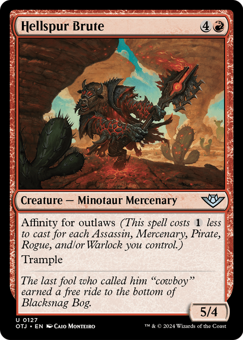 Hellspur Brute (OTJ-127) - Outlaws of Thunder Junction Foil