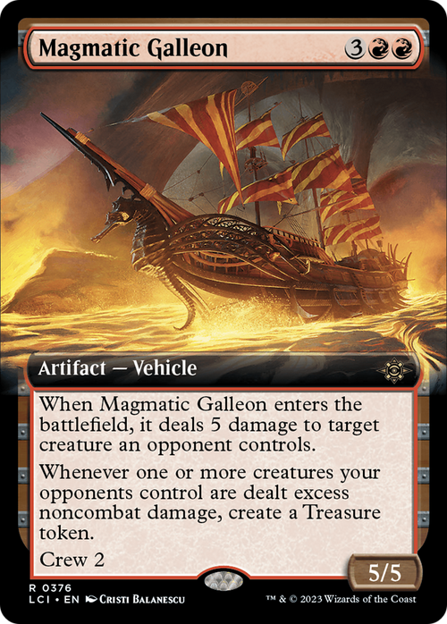 Magmatic Galleon (Extended Art) (LCI-376) - The Lost Caverns of Ixalan: (Extended Art)