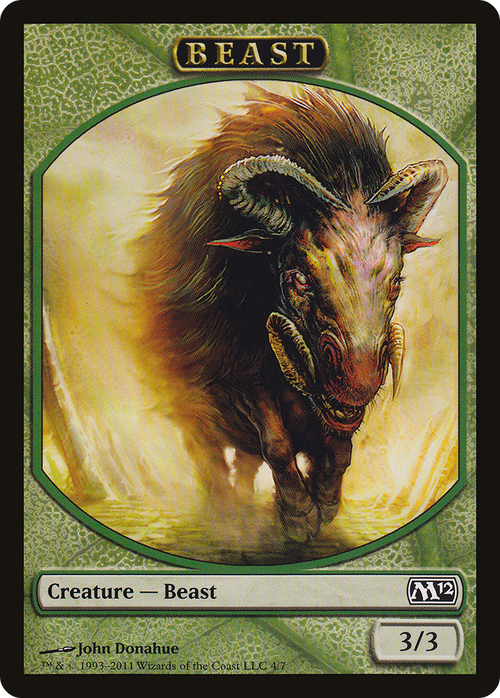 Beast Token (M12-004) - Magic 2012 Tokens