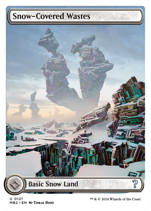 Snow-Covered Wastes (White Border) (MB2-121) - Mystery Booster 2: (snow)