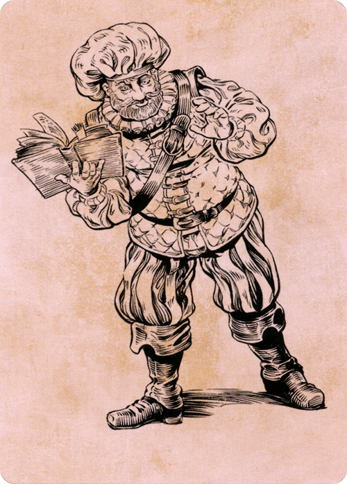 Volo, Itinerant Scholar // Volo, Itinerant Scholar (ACLB-048) - Battle for Baldur's Gate Art Series (Borderless)