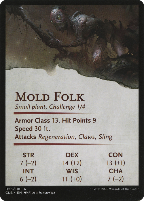 Mold Folk // Mold Folk (ACLB-023) - Battle for Baldur's Gate Art Series (Borderless)