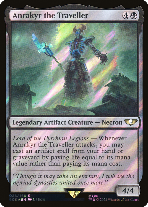 Anrakyr the Traveller (Surge Foil) (40K-028) - Warhammer 40,000 Commander Foil