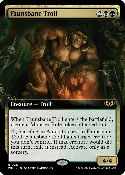Faunsbane Troll (Extended Art) (WOE-361) - Wilds of Eldraine: (Extended Art) Foil