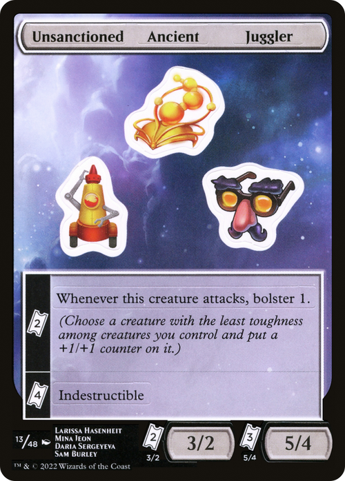 Unsanctioned Ancient Juggler (UNF-013) - Unfinity Sticker Sheets