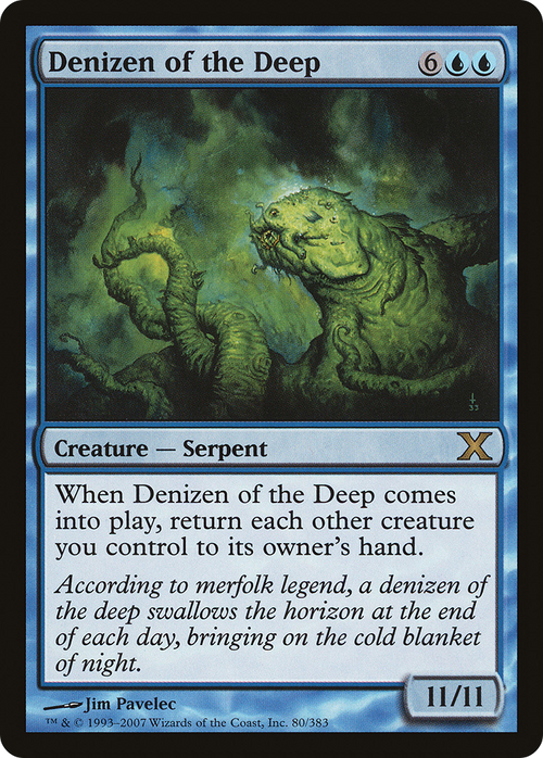 Denizen of the Deep (10E-080) - Tenth Edition Foil