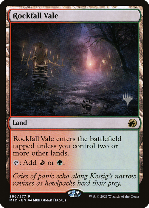 Rockfall Vale (PPMID-266P) - Innistrad: Midnight Hunt Promos Foil