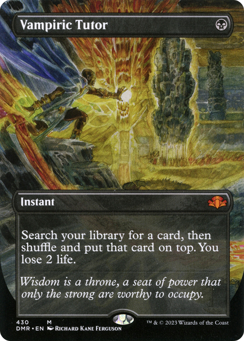 Vampiric Tutor (Borderless) (DMR-430) - Dominaria Remastered Foil
