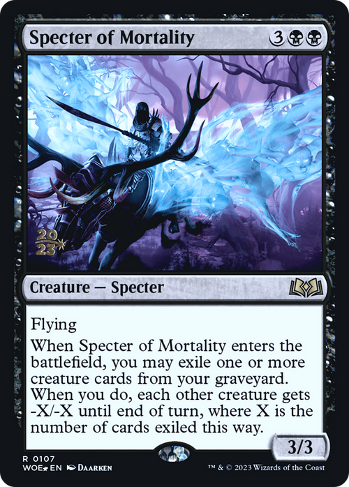 Specter of Mortality (PRE-107) - Wilds of Eldraine Promos Foil