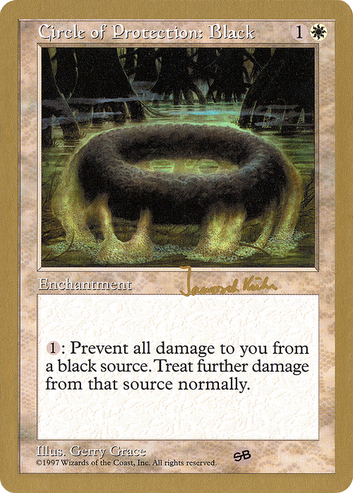 Circle of Protection: Black - 1997 Janosch Kuhn (5ED) (SB) (WCD-) - World Championship Decks 1997