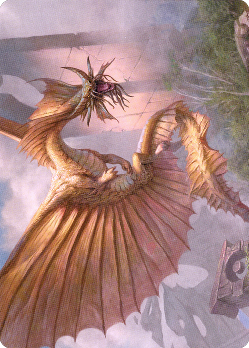 Ancient Gold Dragon // Ancient Gold Dragon (ACLB-028) - Battle for Baldur's Gate Art Series (Borderless)