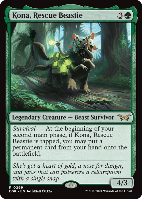 Kona, Rescue Beastie (0299) (DSK-299) - Duskmourn: House of Horror Foil