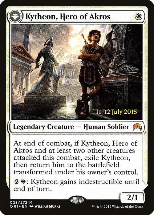Kytheon, Hero of Akros (PRE-23S) - Magic Origins Promos: (originpwdfc) Foil