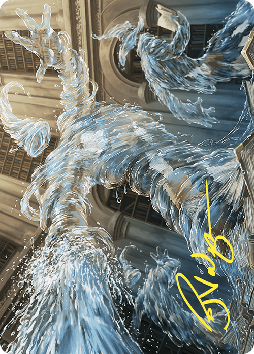 Splashy Spellcaster // Splashy Spellcaster (AWOE-009) - Wilds of Eldraine Art Series (Borderless) Foil