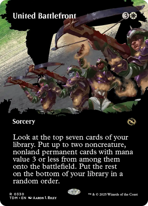 United Battlefront (Borderless) (TDM-330) - Tarkir: Dragonstorm: (Showcase) Foil