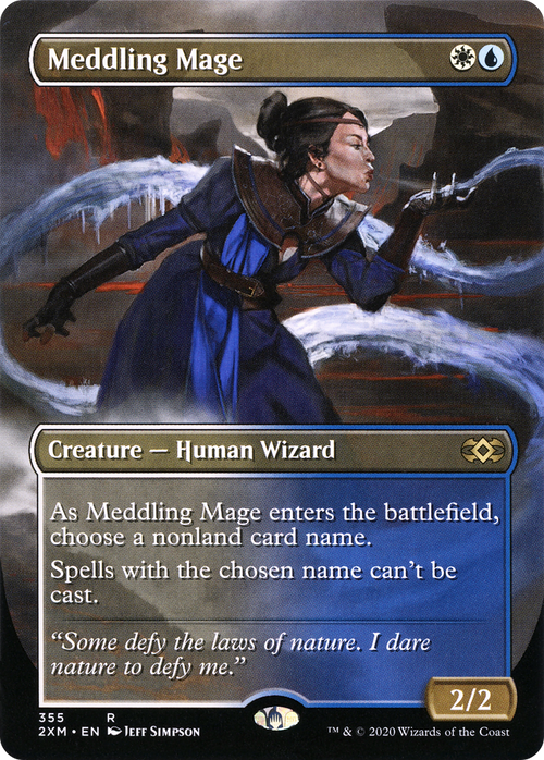 Meddling Mage (Borderless) (2XM-355) - Double Masters (Borderless)