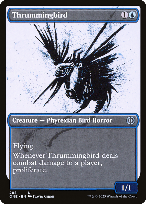 Thrummingbird (Showcase) (ONE-288) - Phyrexia: All Will Be One: (Showcase)