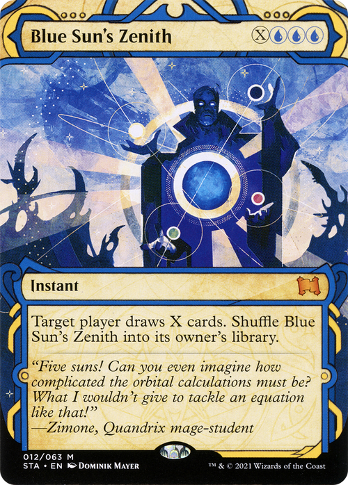 Blue Sun's Zenith (STA-012) - Strixhaven Mystical Archive: (Showcase) (Borderless)