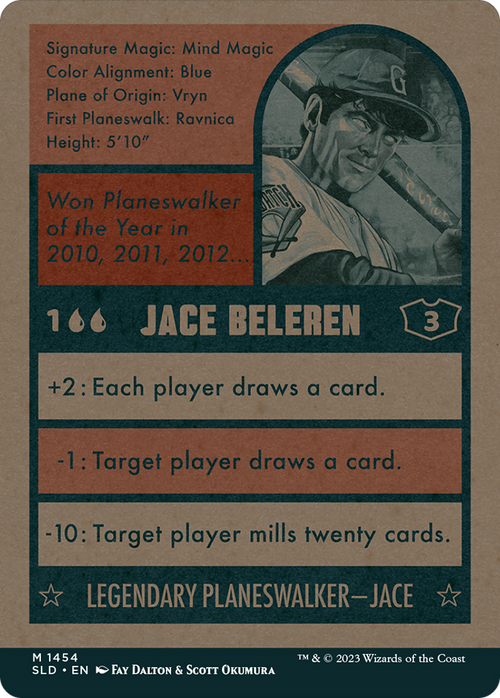 Jace Beleren (1454) (SLD-1454) - Secret Lair Drop: (Full Art) (Borderless) Foil