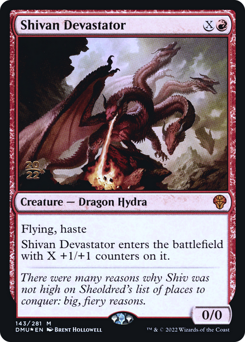 Shivan Devastator (PRE-143) - Dominaria United Promos Foil