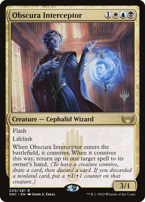 Obscura Interceptor (PPSNC-209) - Streets of New Capenna Promos Foil