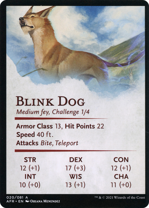 Blink Dog // Blink Dog (AAFR-020) - Adventures in the Forgotten Realms Art Series (Borderless) Foil