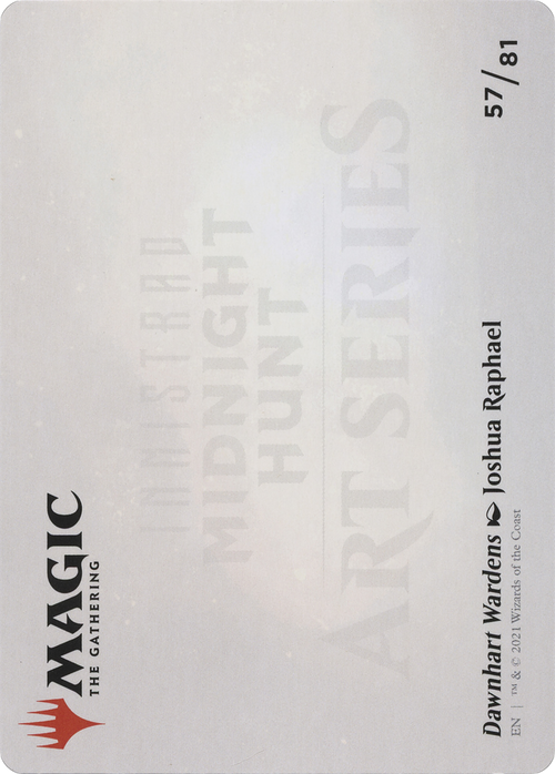 Dawnhart Wardens // Dawnhart Wardens (AMID-057) - Midnight Hunt Art Series (Borderless) Foil