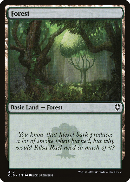 Forest (467) (CLB-467) - Commander Legends: Battle for Baldur's Gate Foil