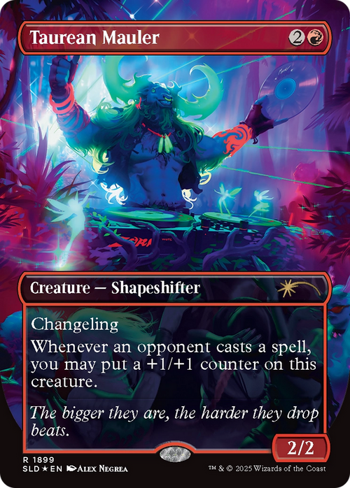 Taurean Mauler (Double Rainbow Foil) (SLD-1899) - Secret Lair Drop (Borderless) Foil