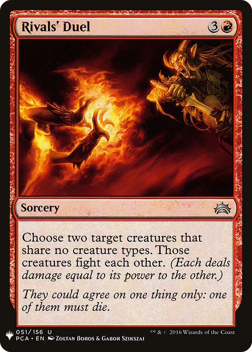 Rivals' Duel (LIST-PCA-51) - The List