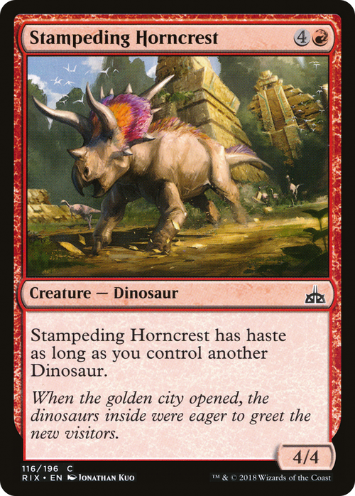 Stampeding Horncrest (RIX-116) - Rivals of Ixalan Foil