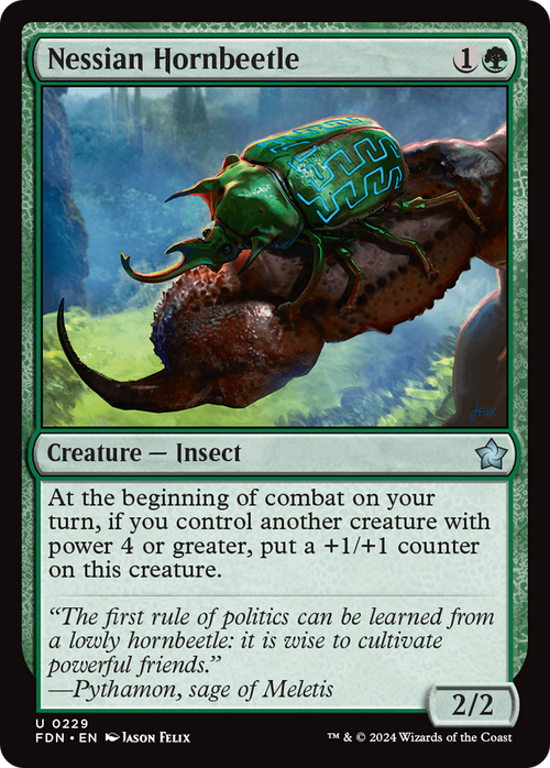 Nessian Hornbeetle (FDN-229) - Foundations Foil