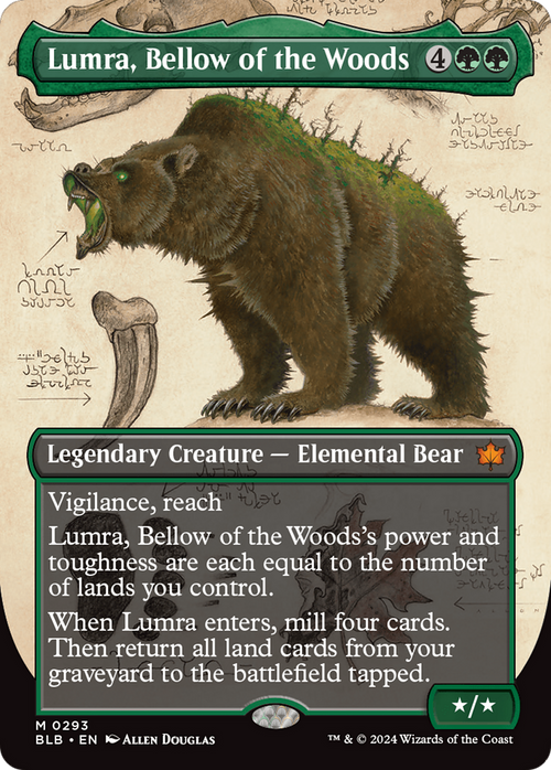 Lumra, Bellow of the Woods (Borderless) (0293) (BLB-293) - Bloomburrow: (Showcase) Foil