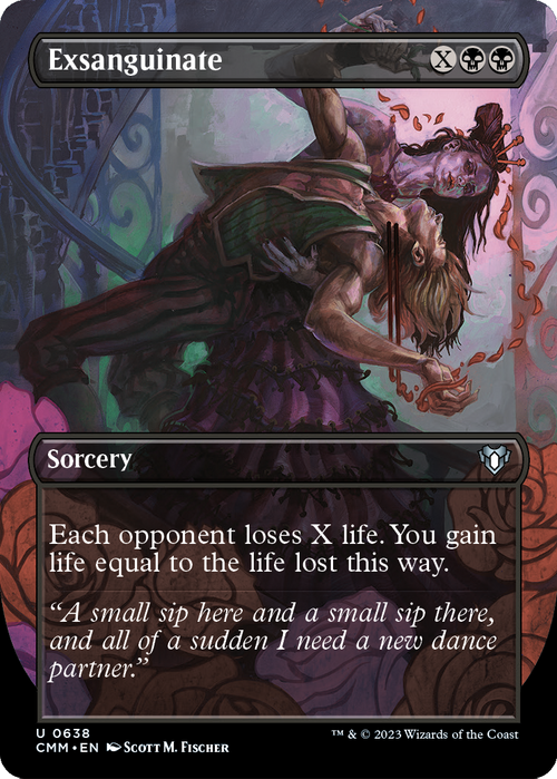 Exsanguinate (Borderless) (CMM-638) - Commander Masters