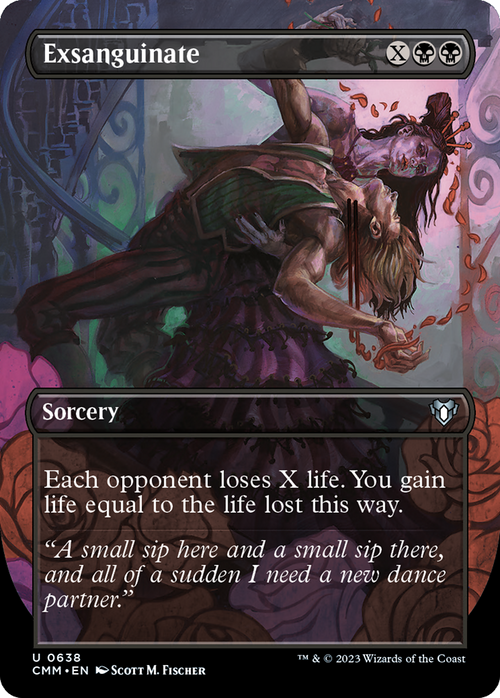 Exsanguinate (Borderless) (CMM-638) - Commander Masters Foil