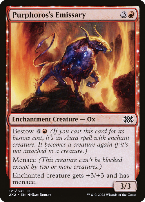 Purphoros's Emissary (2X2-121) - Double Masters 2022: (enchantment) Foil