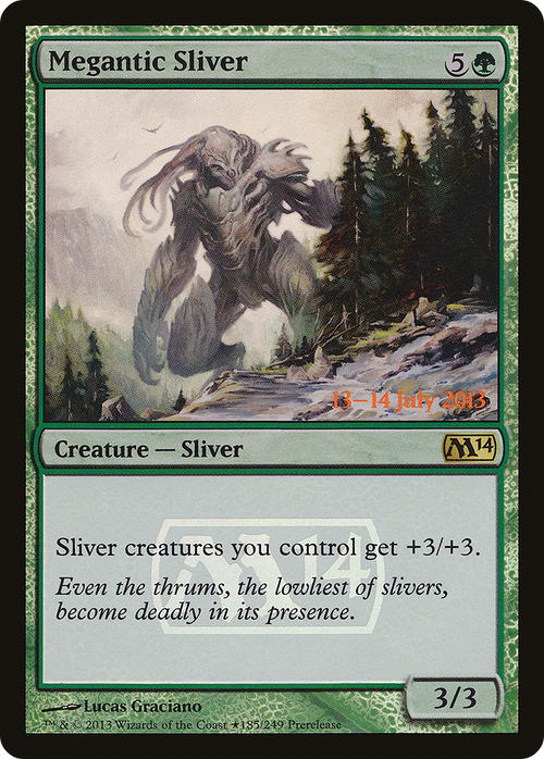 Megantic Sliver (PRE-185★) - Magic 2014 Promos Foil