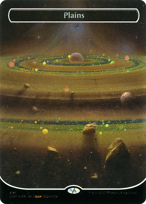 Plains (491) (Borderless) (Galaxy Foil) (UNF-491) - Unfinity Foil