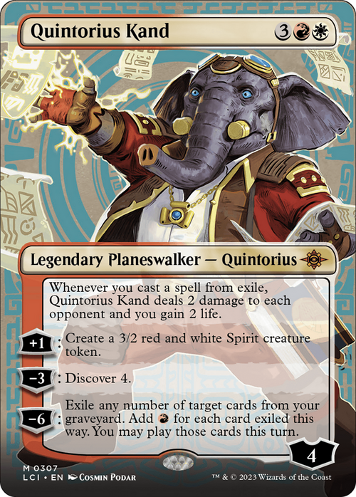 Quintorius Kand (0307) (Borderless) (LCI-307) - The Lost Caverns of Ixalan Foil