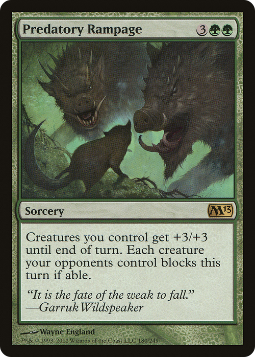 Predatory Rampage (M13-180) - Magic 2013 Foil
